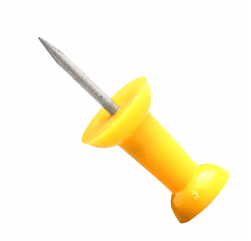 Pinezki szpilki żółty